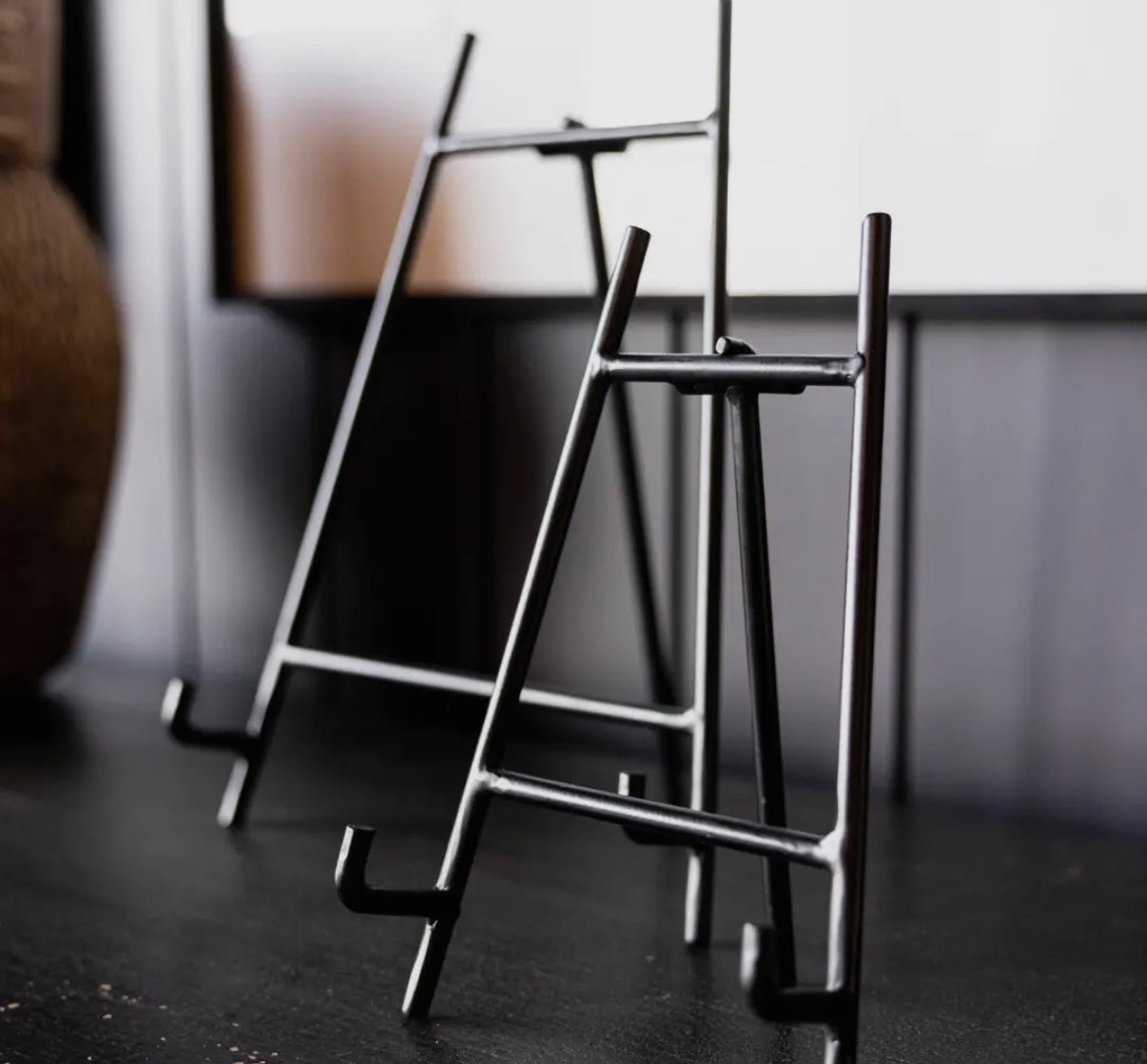 Art Easel | Powder-Coated Iron Tabletop Display Stand for Framed Artwork & Prints Set of 2