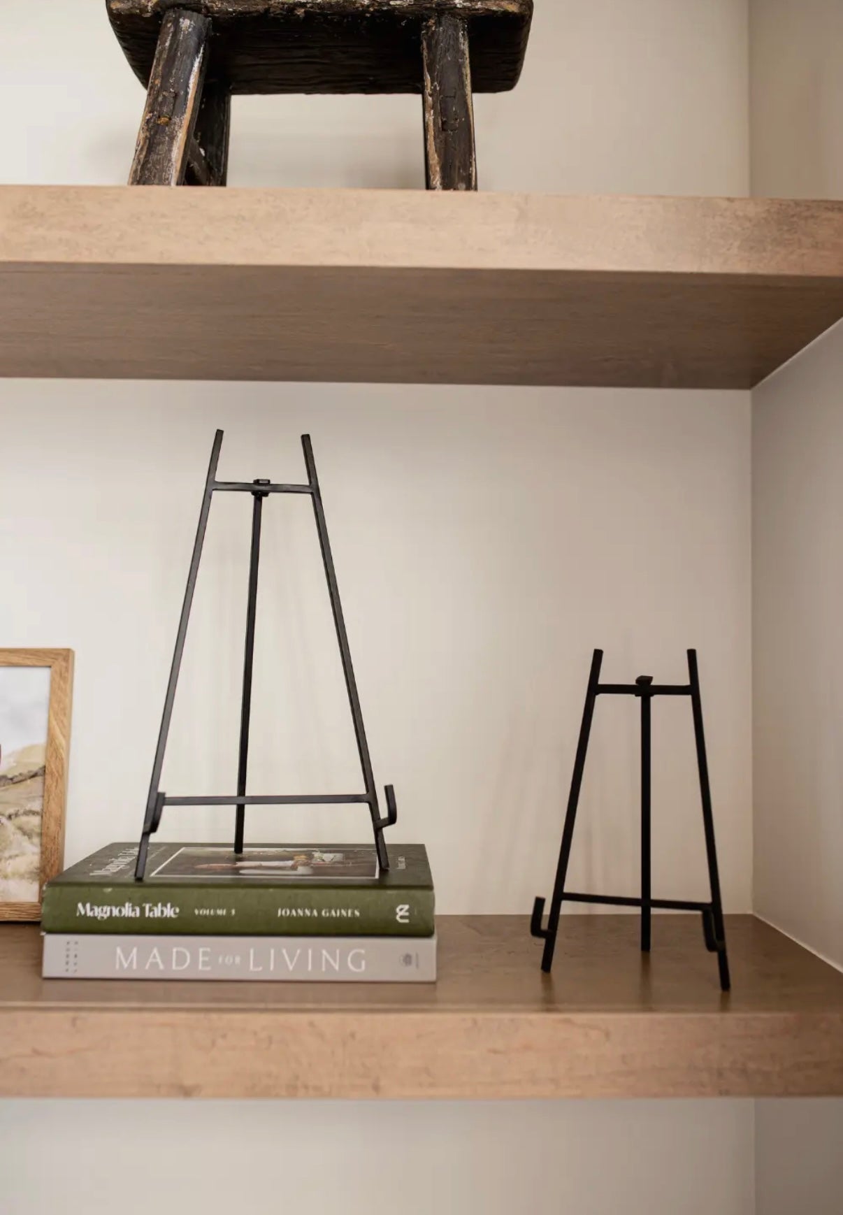 Art Easel | Powder-Coated Iron Tabletop Display Stand for Framed Artwork & Prints Set of 2
