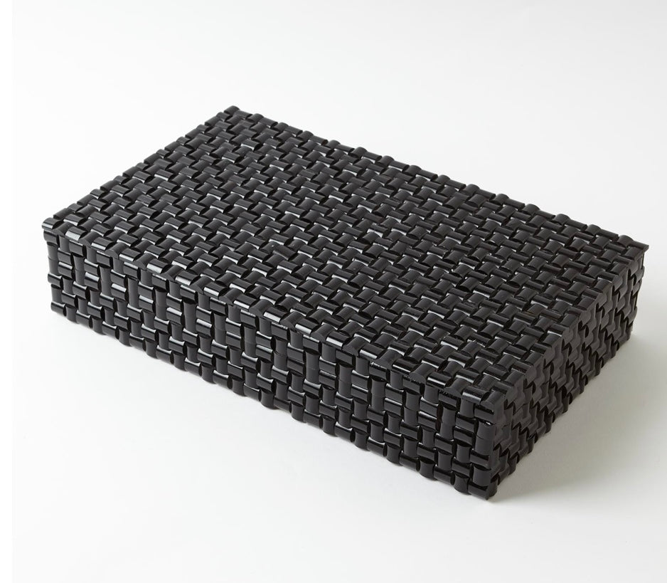 Horn Boxes In Woven Black