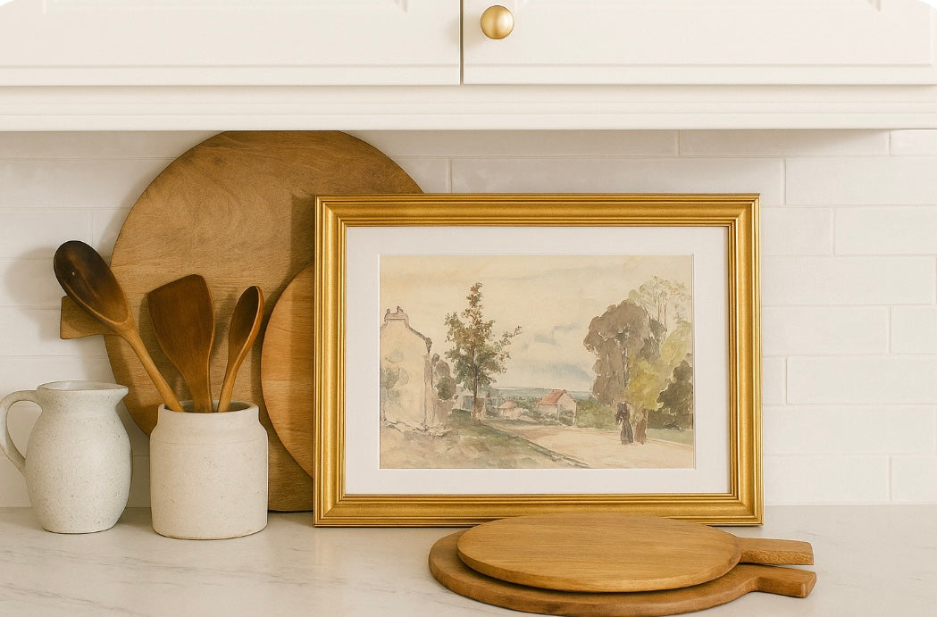 The Road to Versailles | Framed European Landscape Wall Art Print — Gold or Silver Frame
