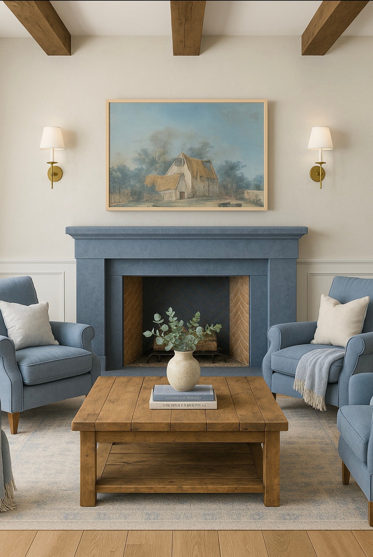 French Country Landscape — Handcrafted Canvas Wall Art