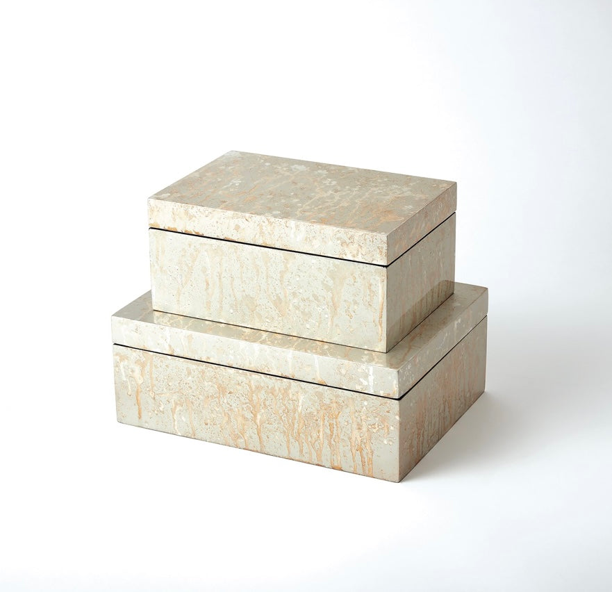 Champagne Silver Leaf Boxes