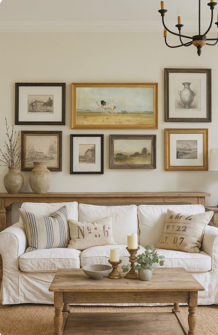 A Plow Horse Framed Wall Art – Rustic Farmhouse Décor Print