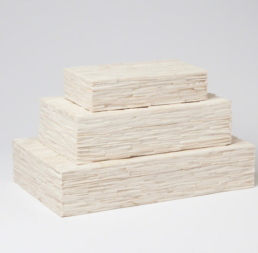 Chiseled Bone Storage Boxes