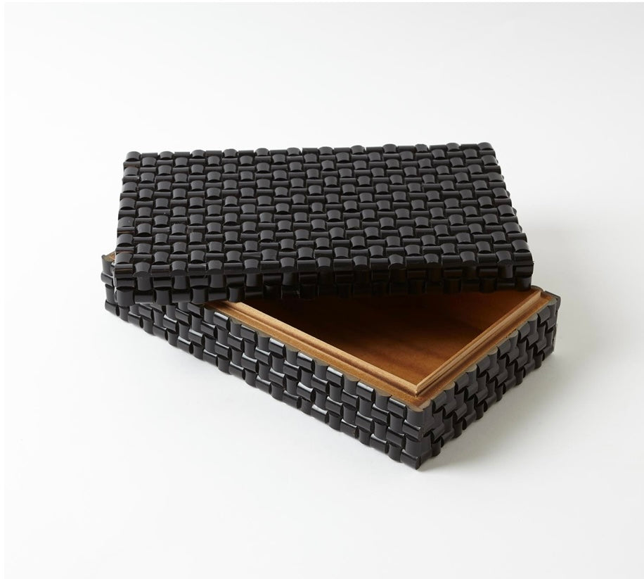 Horn Boxes In Woven Black