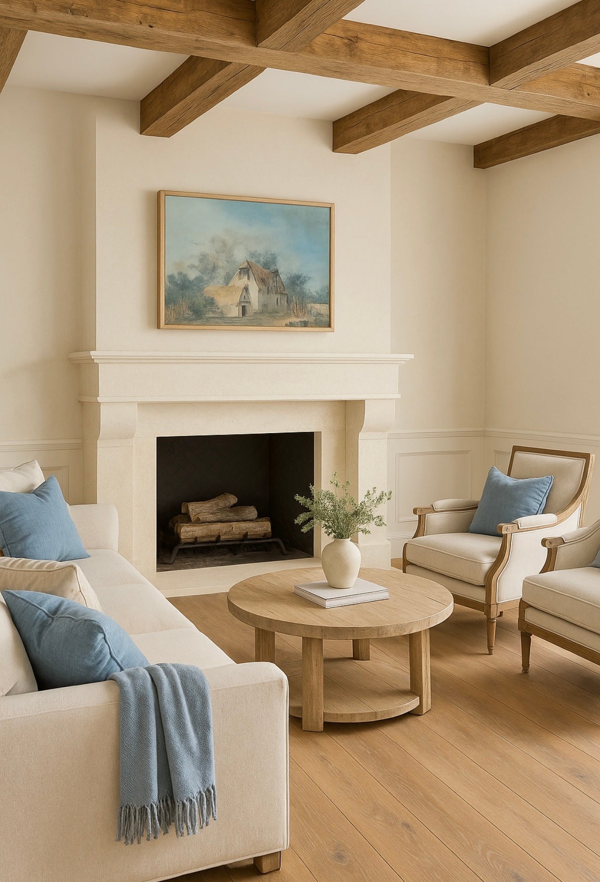 French Country Landscape — Handcrafted Canvas Wall Art