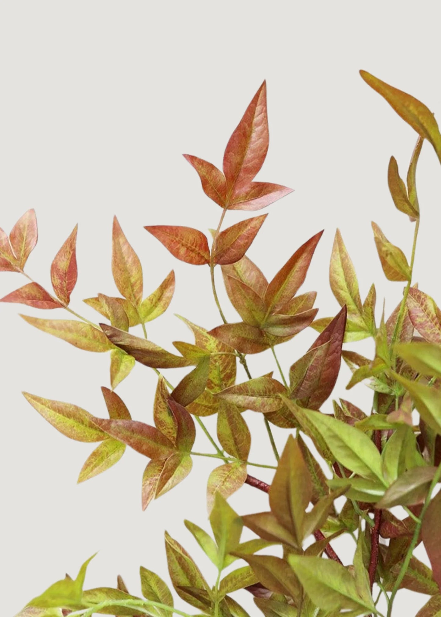 Artificial Nandina Leaf Branch - 39" Set of 3