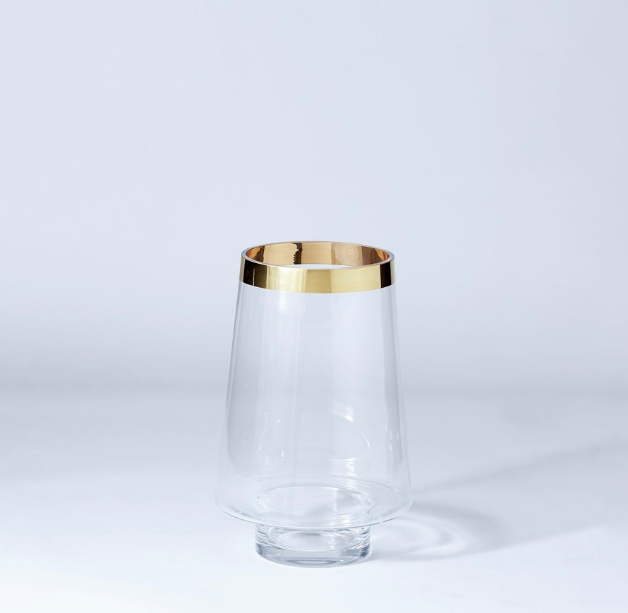 24k Gold Hurricane Candleholders/Vase