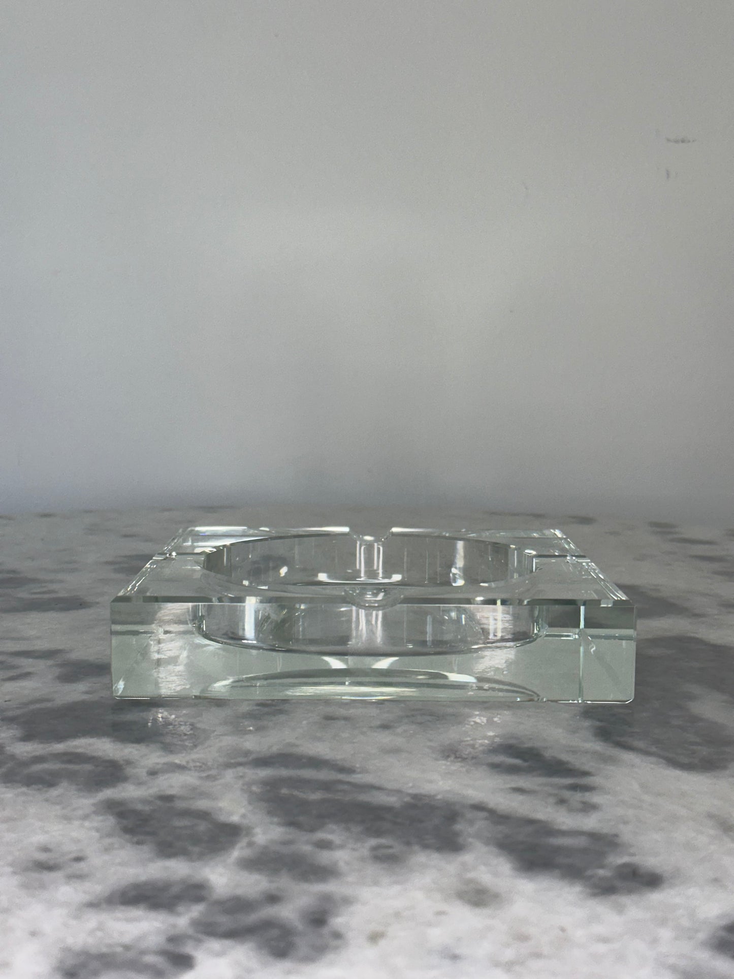 Crystal Glass Candle Holder — Elegant Square Design