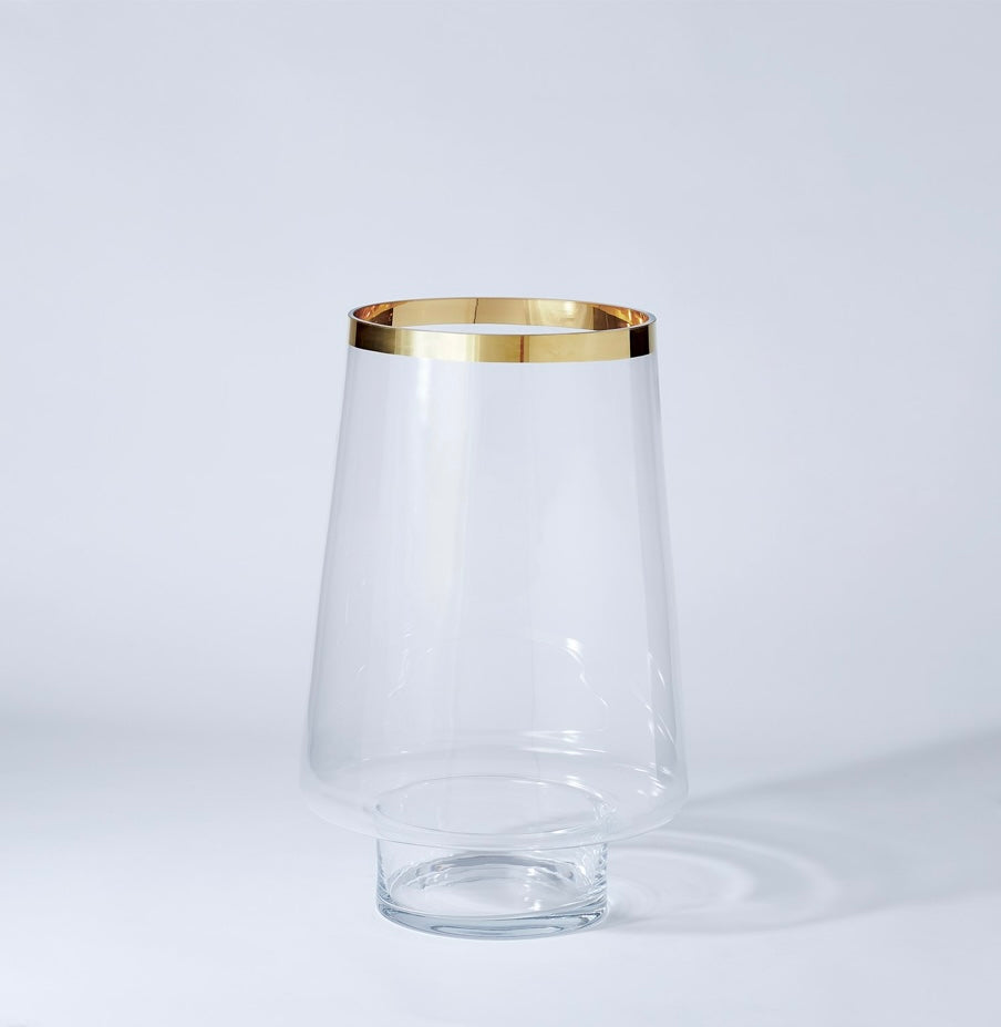 24k Gold Hurricane Candleholders/Vase