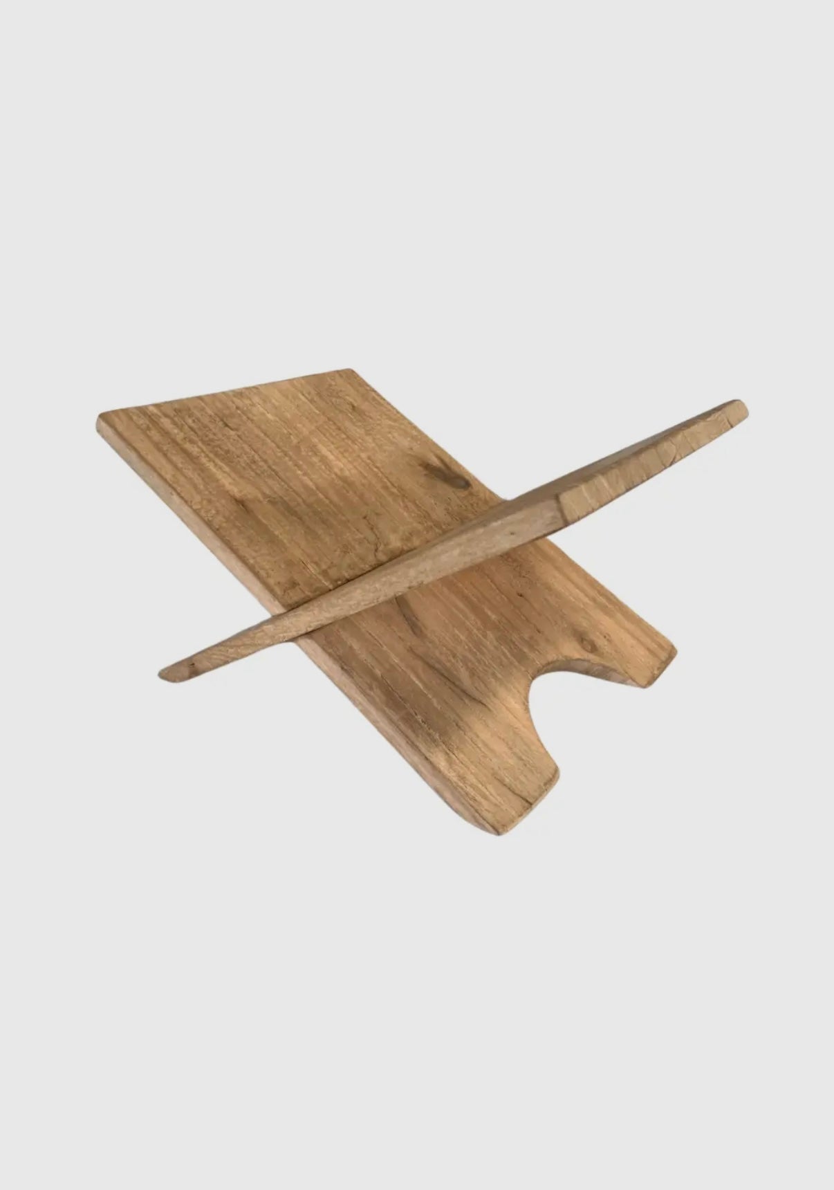 Reclaimed Elm Wood Book Stand | Rustic Coffee-Table & Cookbook Display Stand
