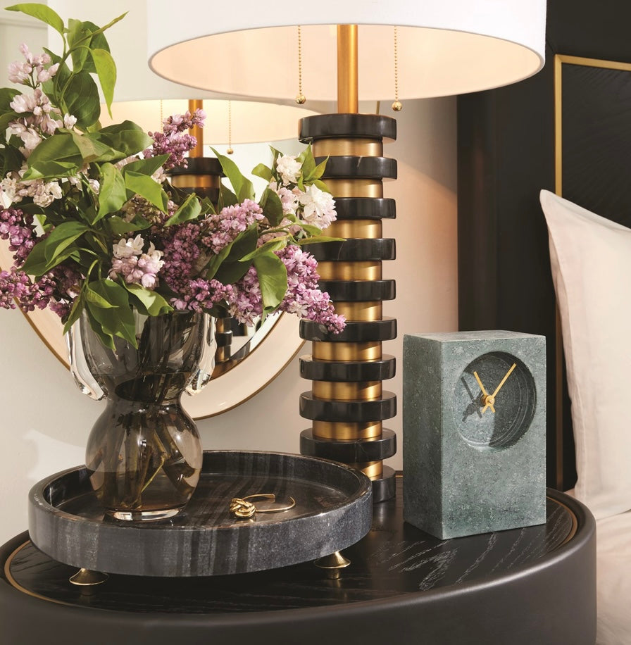 Quintessential Tray In Black Marble