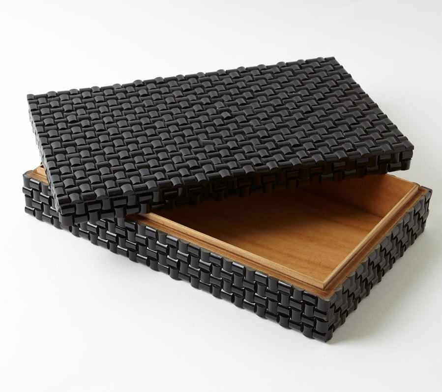 Horn Boxes In Woven Black