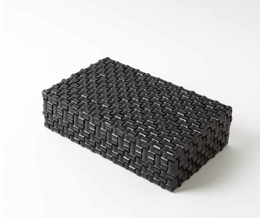 Horn Boxes In Woven Black
