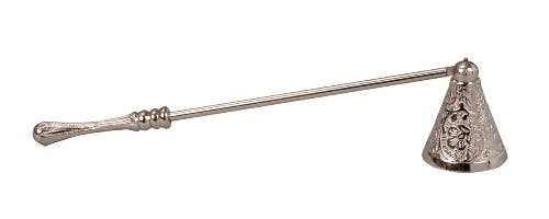 Ornate Nickel Candle Snuffer | 9″ Nickel Candle Extinguisher Tool