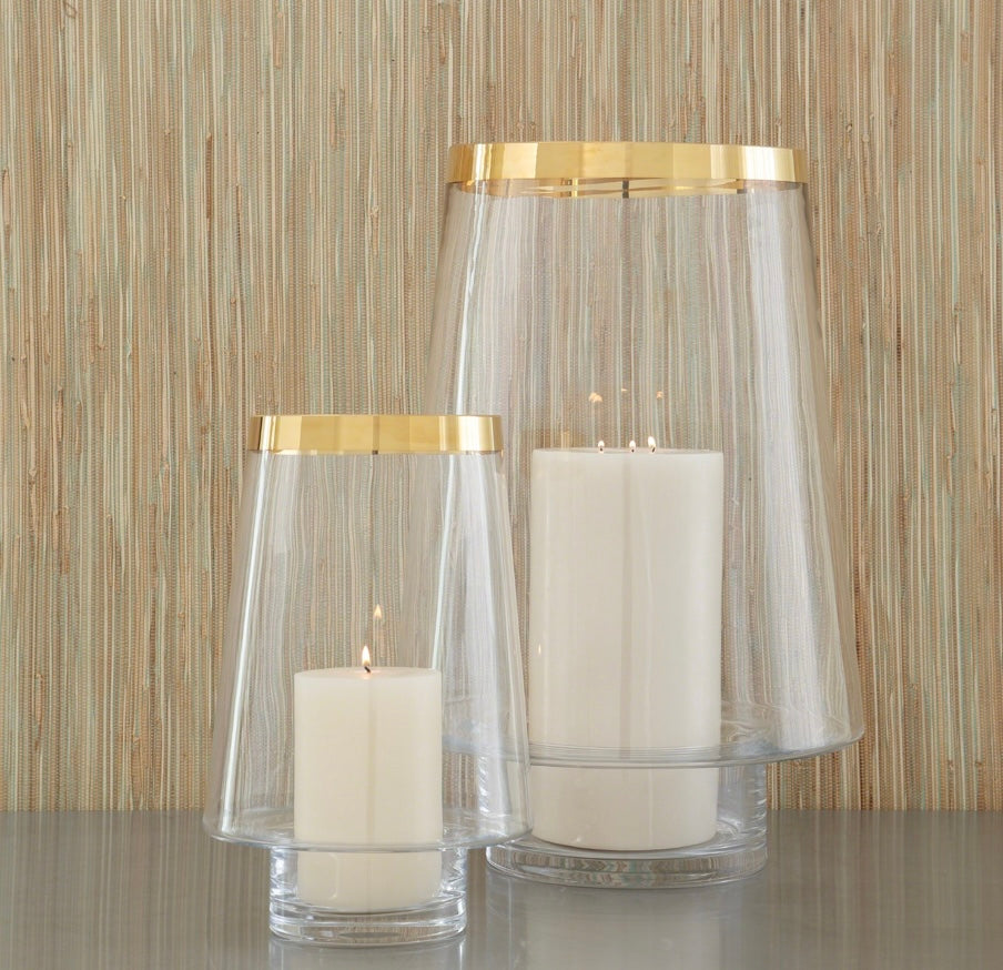 24k Gold Hurricane Candleholders/Vase