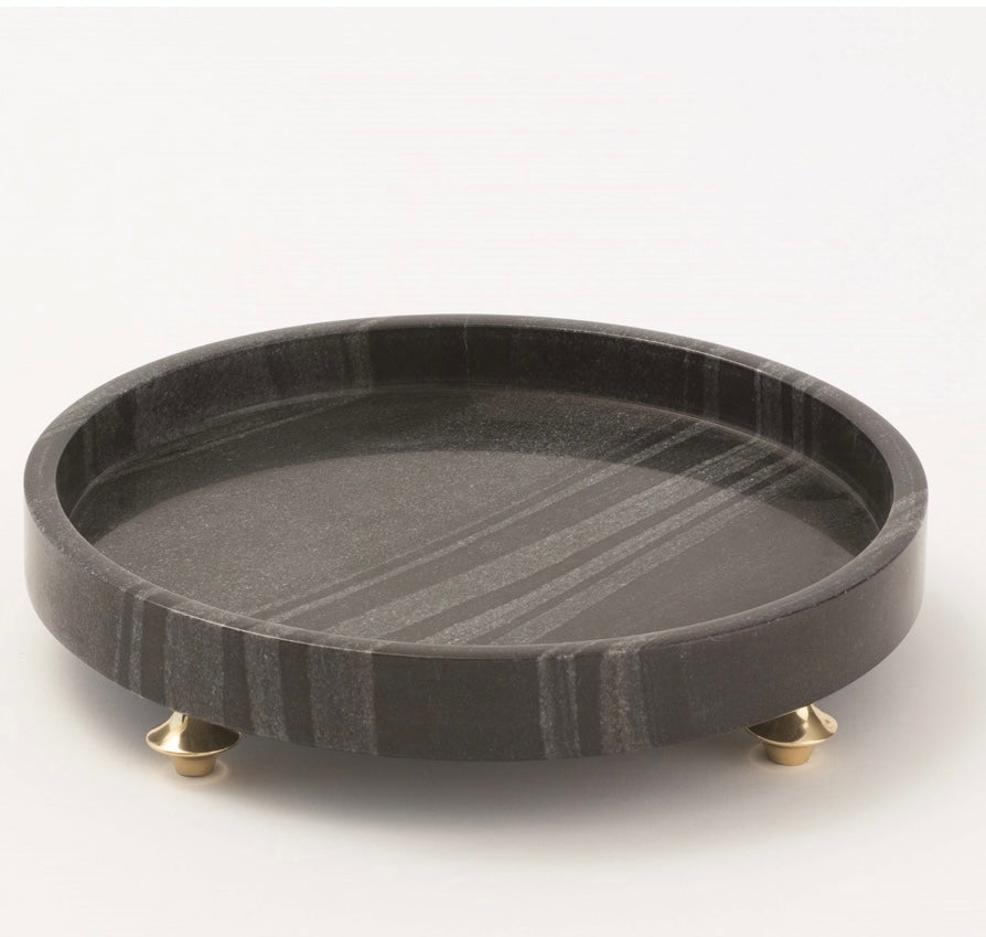 Quintessential Tray In Black Marble