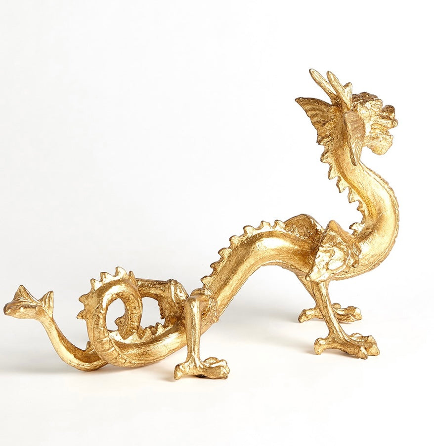 Standing Dragon in Gold Leaf