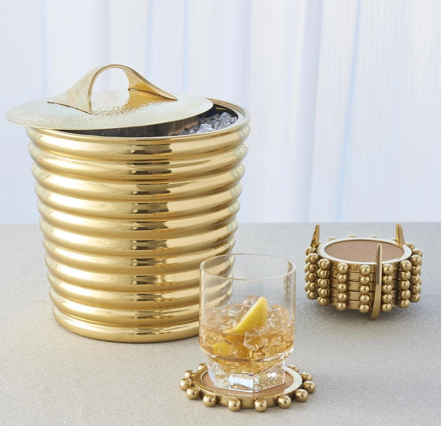Starburst Crown Coasters-Brass