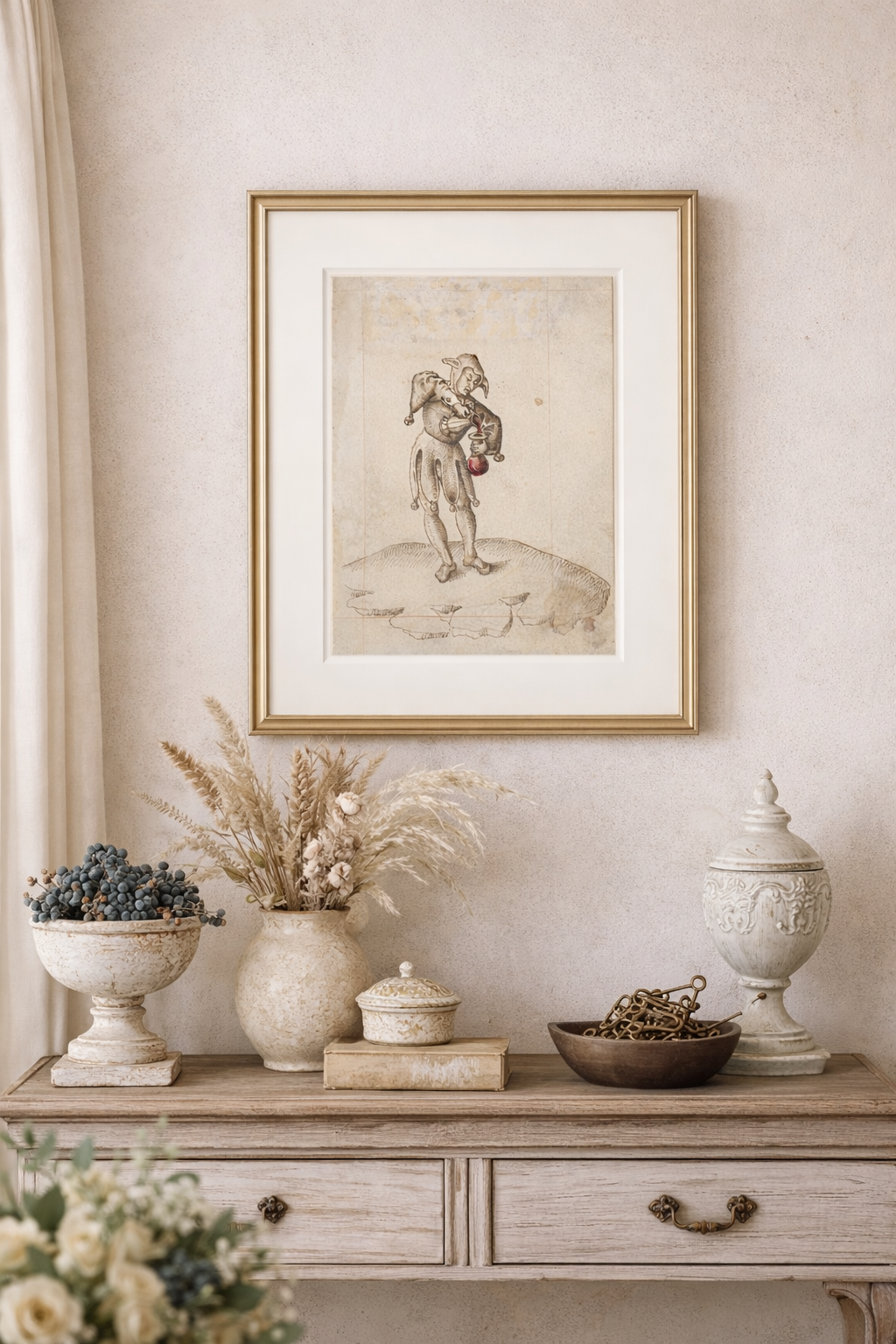 Antique European Jester I Print — Fine Art Wall Decor | Quiet Luxury Living