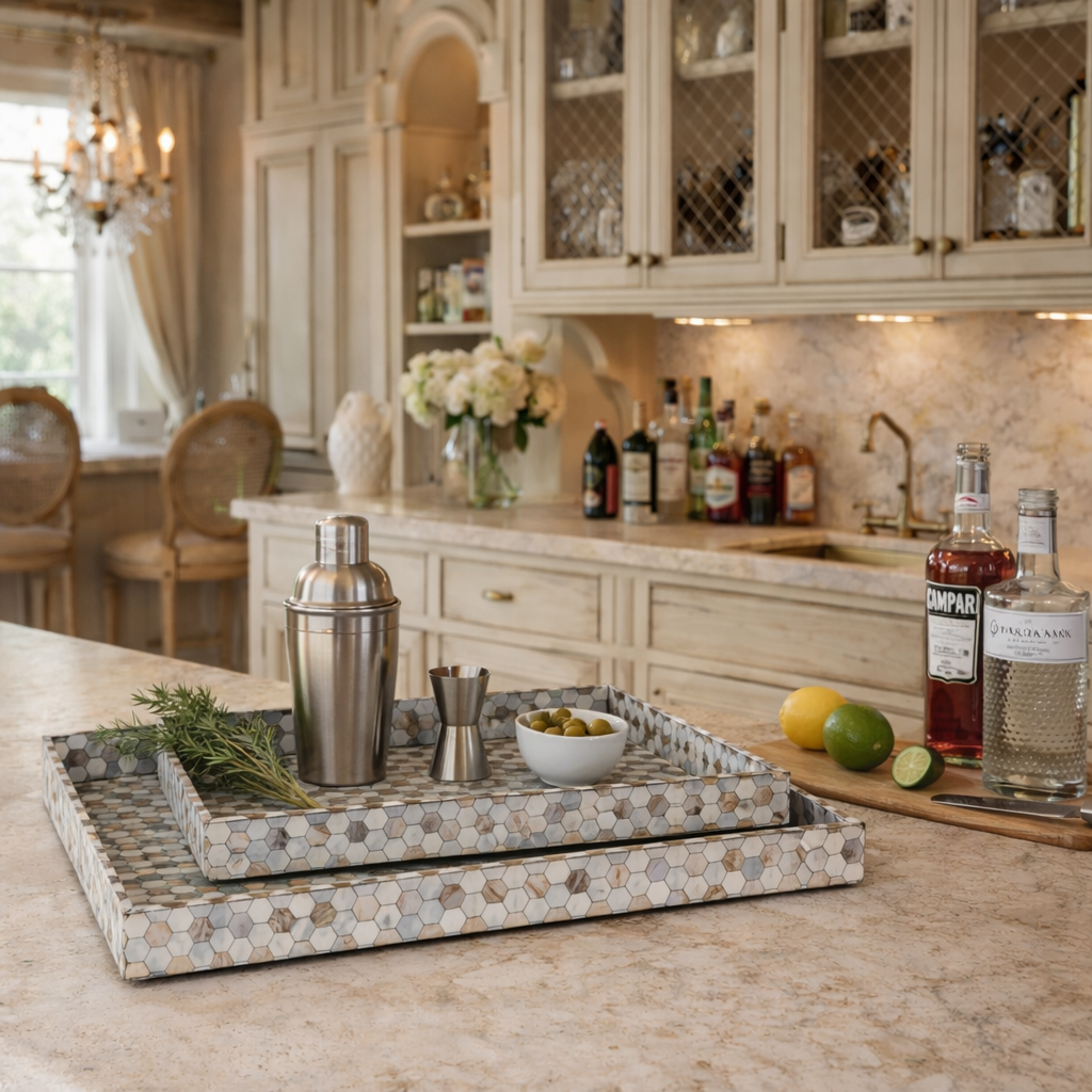 Mother of Pearl Tray—Luxury Serving Trays