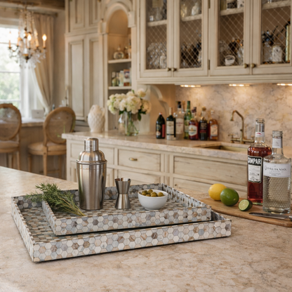 Mother of Pearl Tray—Luxury Serving Trays