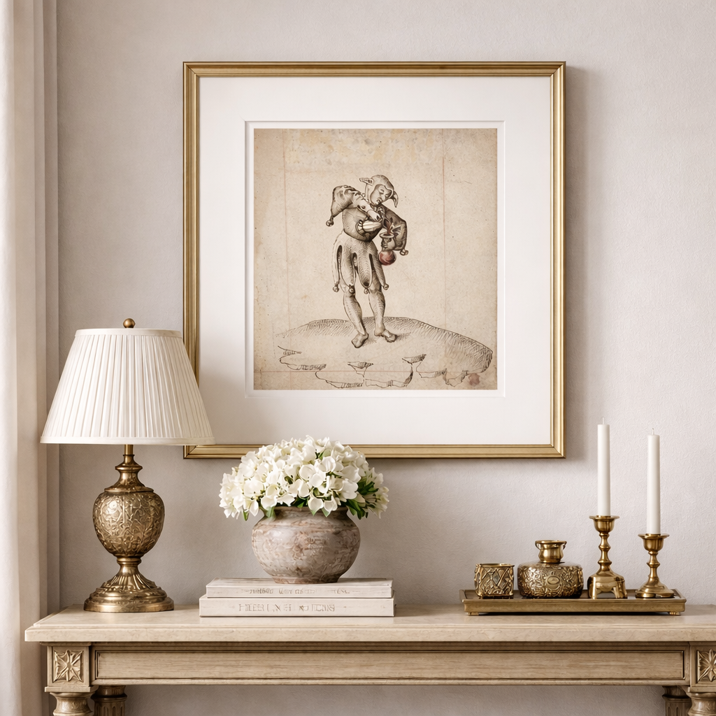 Antique European Jester II Print — Fine Art Wall Decor | Quiet Luxury Living