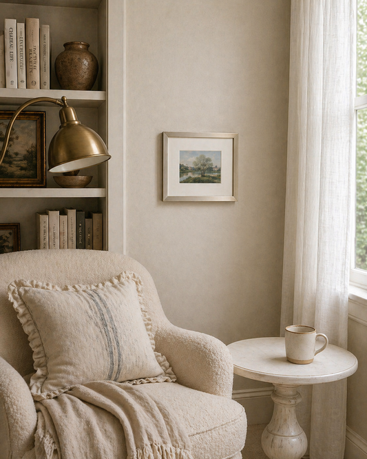 Ville D Wall Art | French Landscape Print | Neutral European Artwork | Vintage Countryside Wall Decor | Quiet Luxury Home Decor