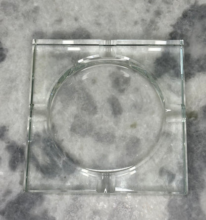 Crystal Glass Candle Holder — Elegant Square Design