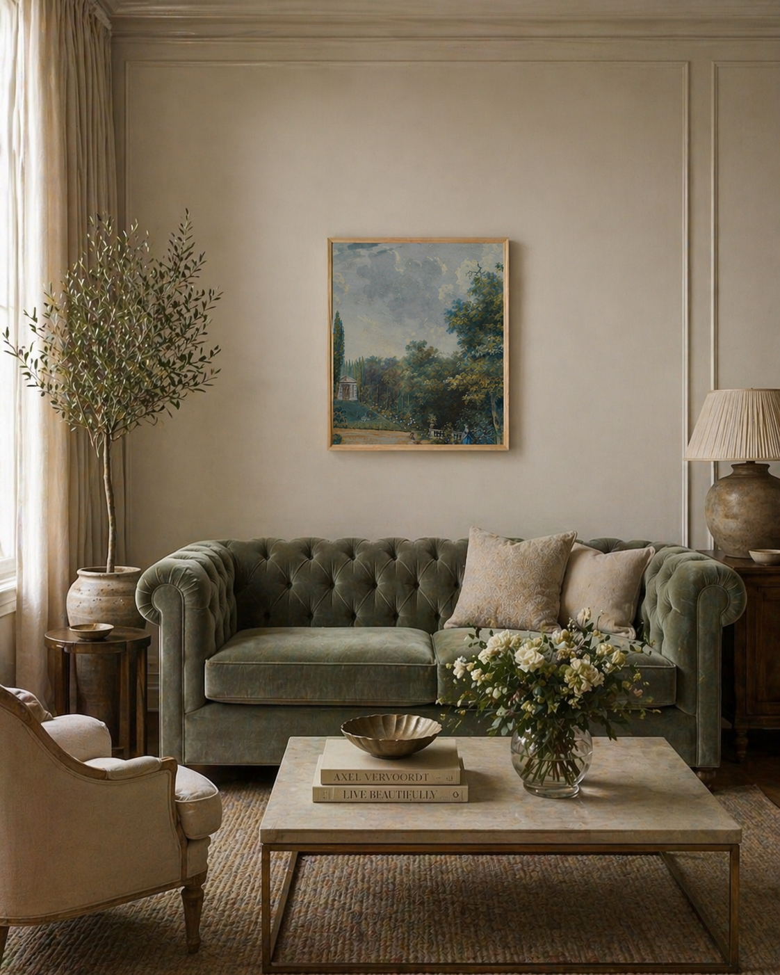 French Park View — Luxury Paris Garden Wall Art | Elegant French Landscape Print