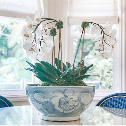 Light Blue Sea Flower Bowl