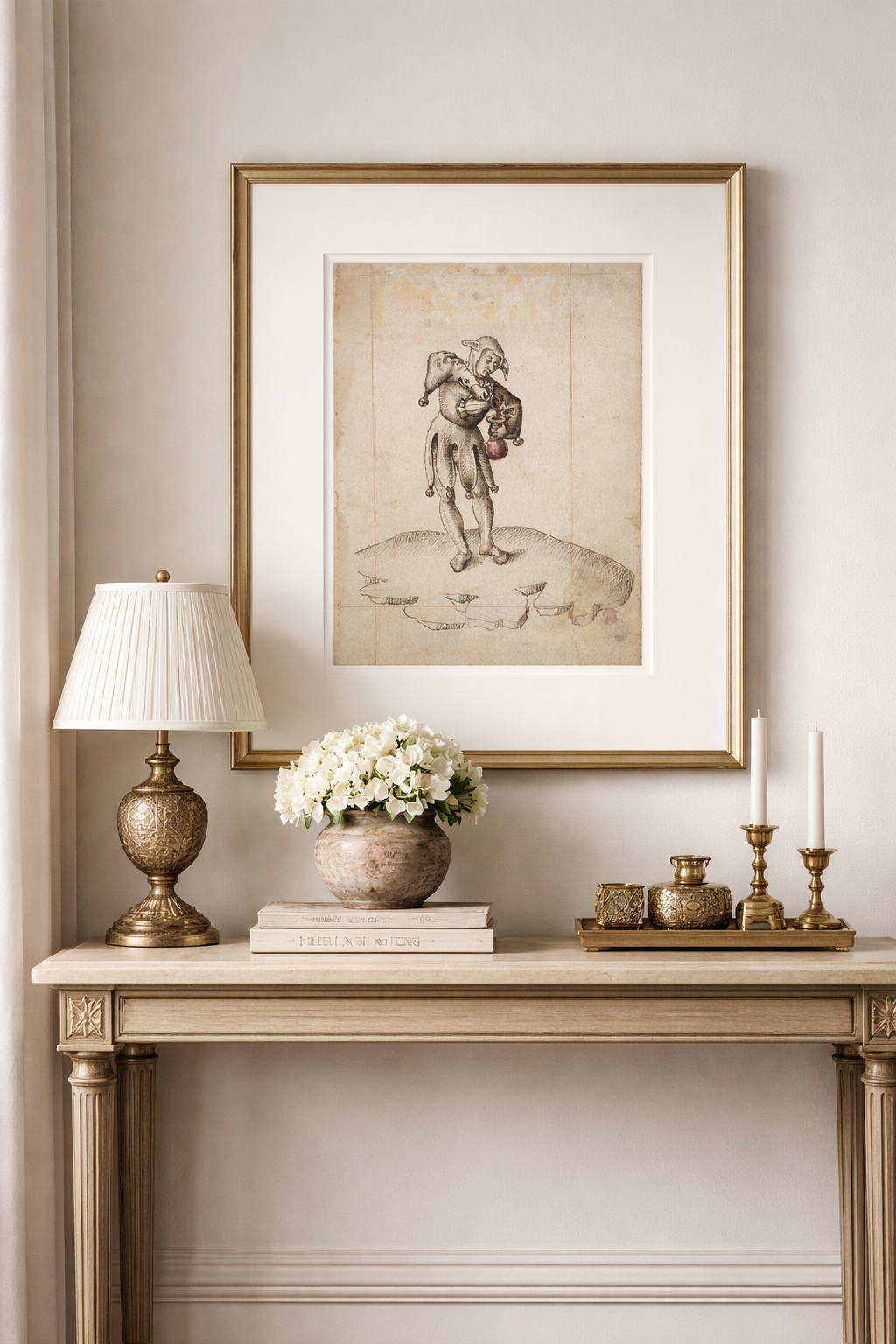 Antique European Jester III Print — Fine Art Wall Decor | Quiet Luxury Living