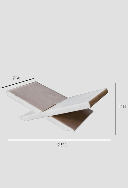 Premium Marble Book Stand | Elegant Marble Cookbook & Coffee Table Display Stand