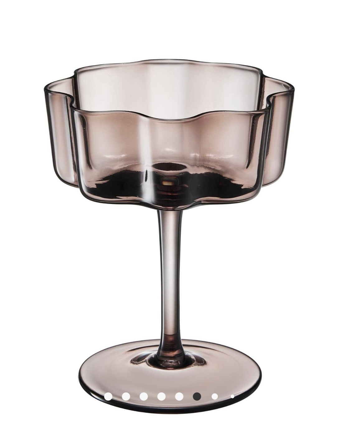 Scalloped Flower Cocktail Glasses| Set of 6 Pastel Colors