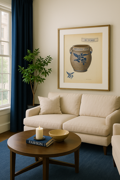 Crock IV—Framed Art Print – Vintage Still Life