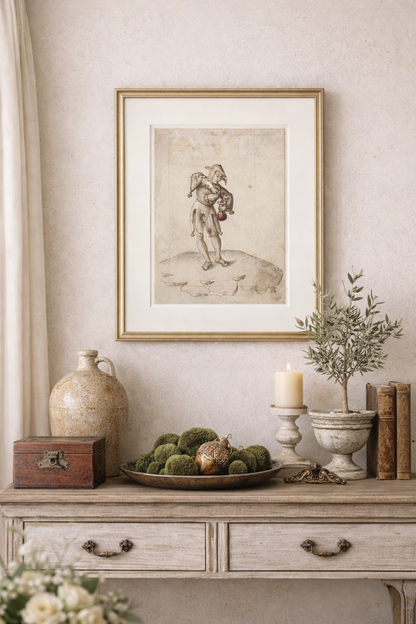 Antique European Jester I Print — Fine Art Wall Decor | Quiet Luxury Living