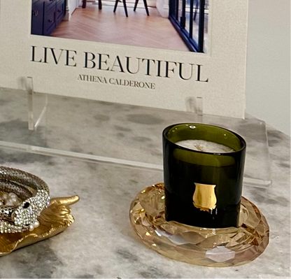 Faceted Crystal Candle Holder — Luxury Glass Decor