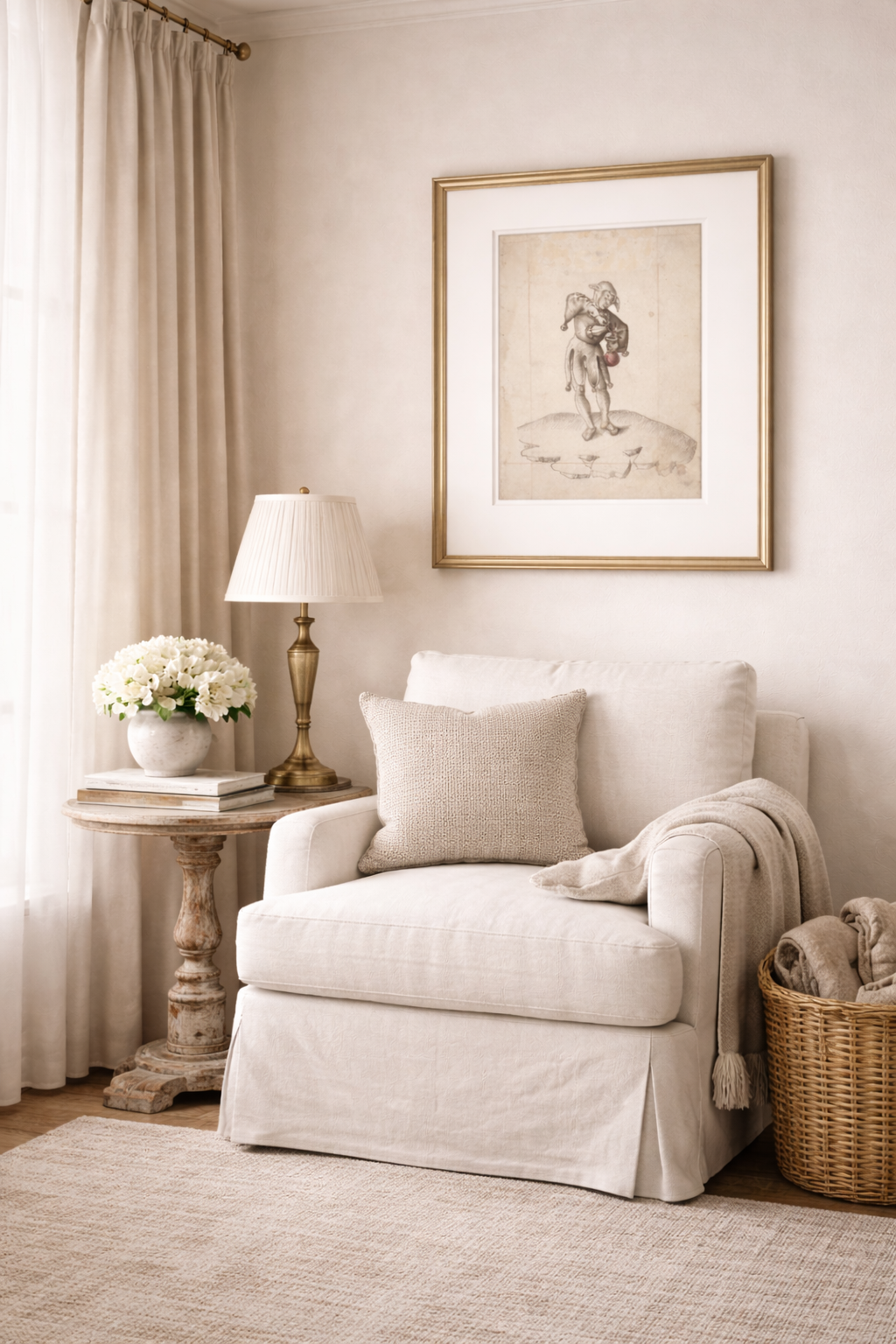 Antique European Jester III Print — Fine Art Wall Decor | Quiet Luxury Living
