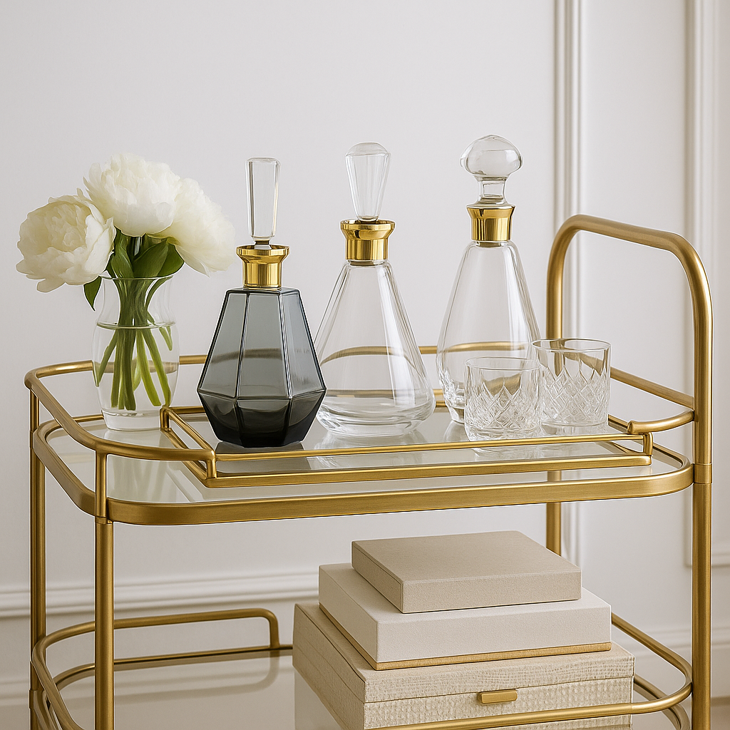 Decanter with 24K Gold Band – Luxury Glass Whiskey & Wine Decanter