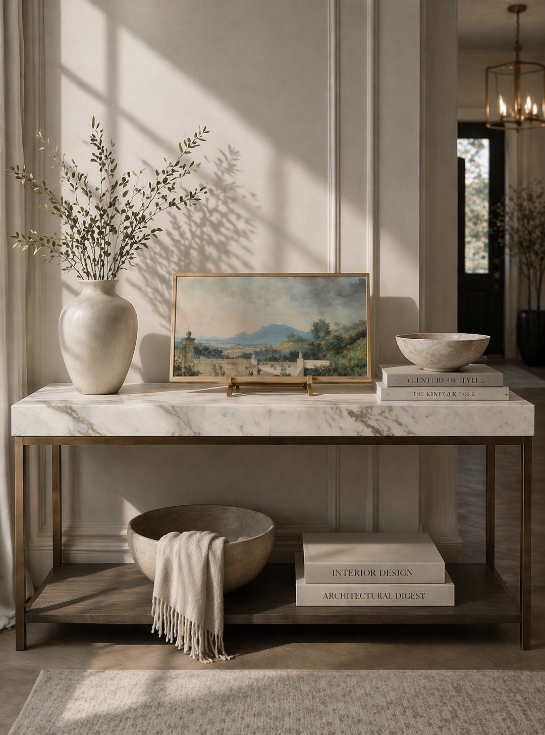 French Panoramic Landscape Wall Art | Elegant Countryside Canvas | Statement Piece for Long Walls