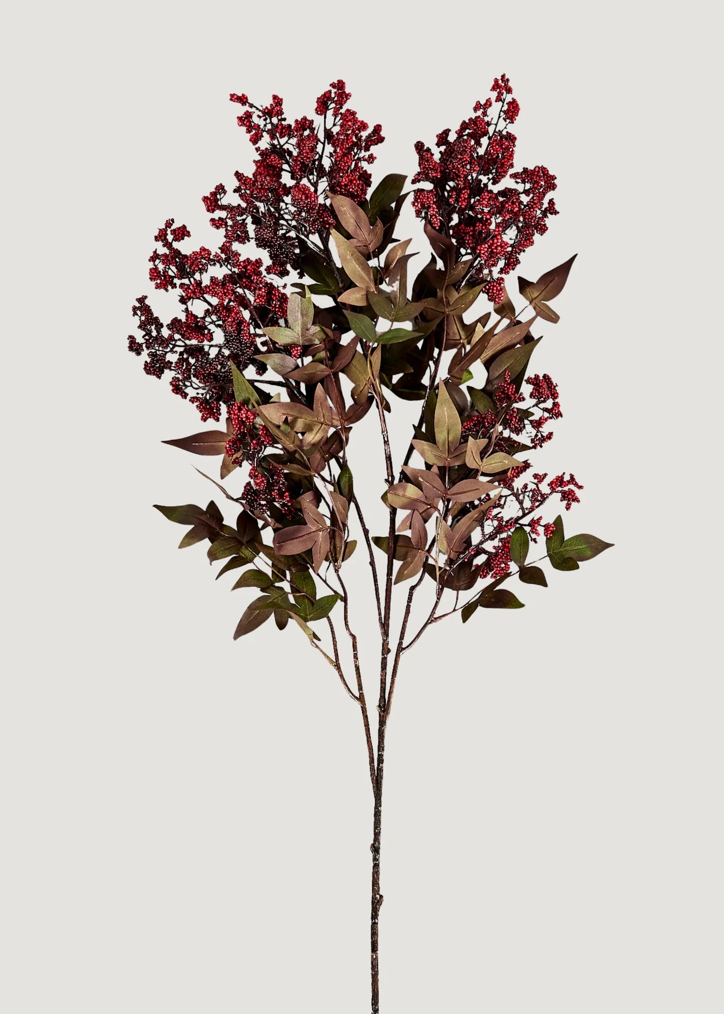 Artificial Red Nandina Branch with Berries- 45" Set of 3