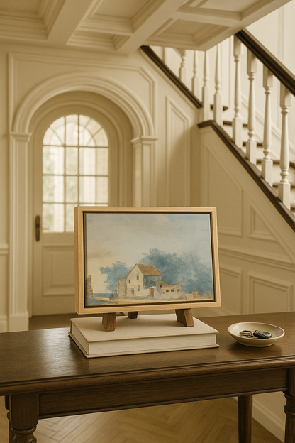 French Farm Landscape Canvas Wall Art – Rustic French Country Farmhouse Decor