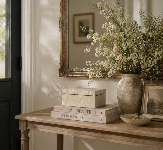 Champagne Silver Leaf Boxes – Elegant Decorative Storage | Silver Leaf Lacquer Box