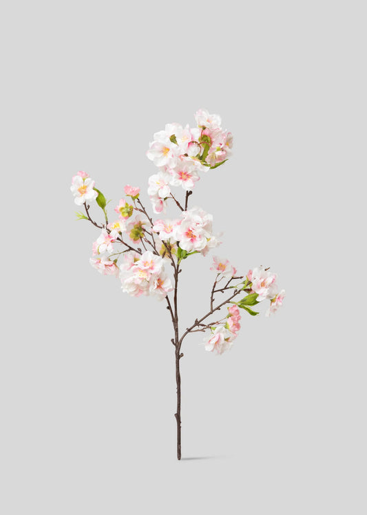 Pink Fake Cherry Blossom Branch Pick - 18" Set of 3