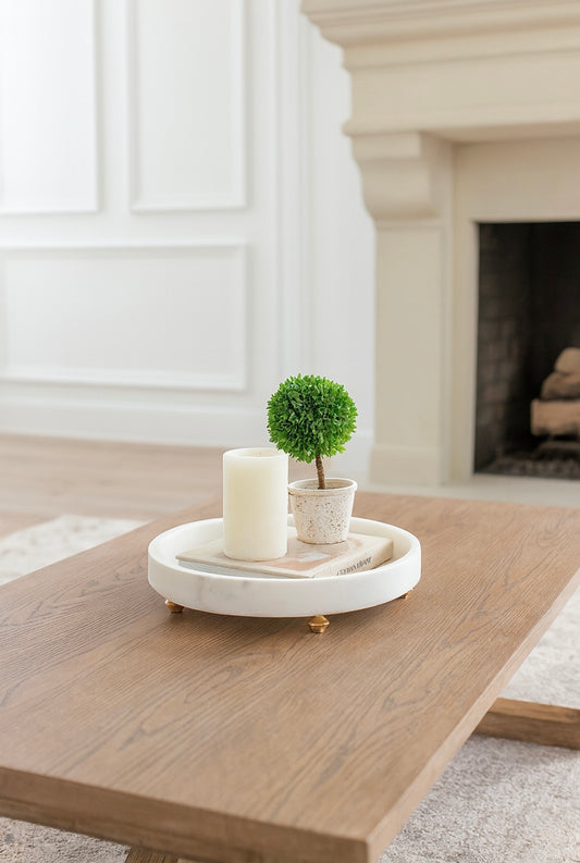 The Quintessential Marble Tray | Luxury Coffee Table Tray | Elegant Black Marble Serving Tray | Statement Home Decor