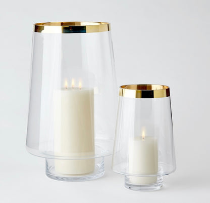 24k Gold Hurricane Candleholders/Vase