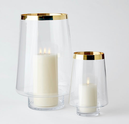 24k Gold Hurricane Candleholders/Vase
