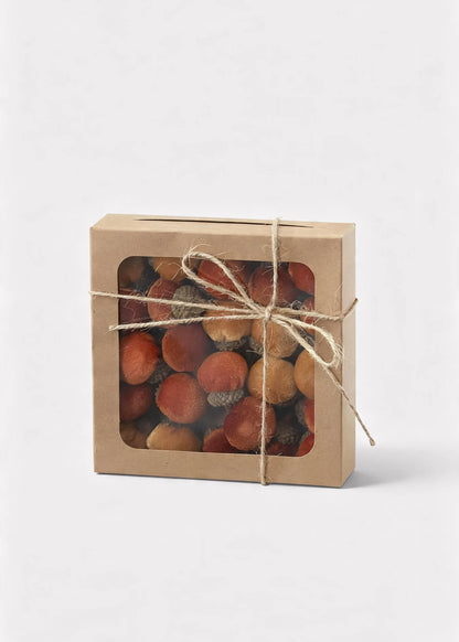 Autumn Velvet Decorative Acorns – Set of 24
