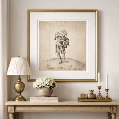 Antique European Jester II Print — Fine Art Wall Decor | Quiet Luxury Living