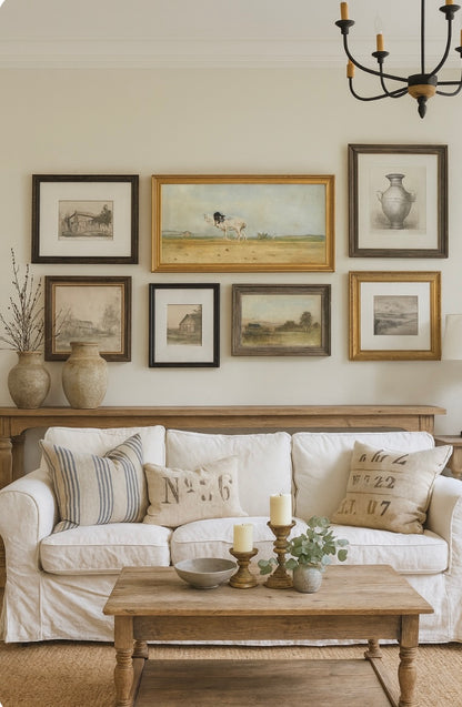 A Plow Horse Framed Wall Art – Rustic Farmhouse Décor Print